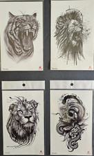 4 Sheets Premium Quality Middle Half Arm Temporary Tattoos For Men  Women 141
