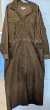 Next Brown Cord Shirt Style Long Dress Pockets Size 18