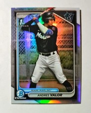 Andres Valor 2024 1st Bowman Chrome #BCP-196 Prospect REFRACTOR 142/499 RC J6