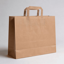 Papiertragetaschen Braun 26 + 17 × 25 cm (250 Stück) Papiertüten | Tragetaschen