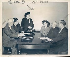 1945 Photo Press Mrs Tillie Majczek Mother John Stanek Albert Soska Polish