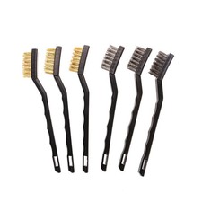 6 Pcs Small Wire Brush Set Steel Cleaning Heavy-duty Scrub Brushes for