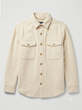 SHIRT JACKE Vintage White Moleskine Größe L...