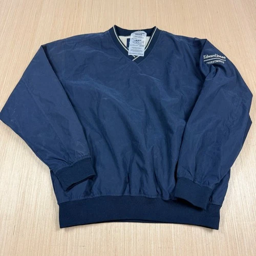 Edward Jones Investments Navy V Neck Pullover Windshirt M Mens Devon & Jones - product listing photo