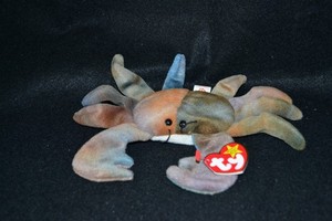 TY Beanie Baby CLAUDE The Crab RETIRED 1996 Multicolored