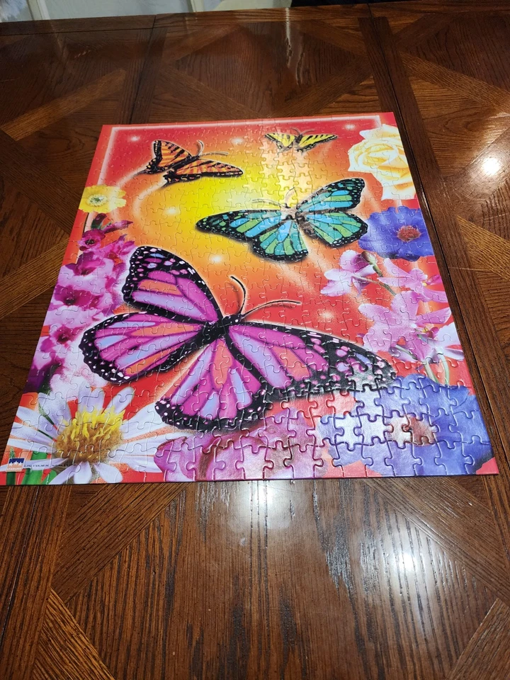 Butterfly Flower Puzzle - Has All Pieces - 2003 Y2k - Starline - Approx 400 Pcs - Image 2 of 4