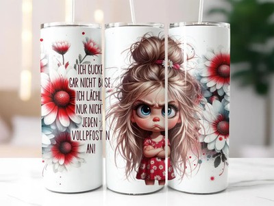 Thermobecher  Ich gucke gar nicht böse     590 ml Edelstahl Tumbler mit frechem