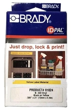 Brady Pal-500-439YL Yellow Vinyl Label 1/2'' Yellow For ID/LAB PAL & BMP 21-Plus
