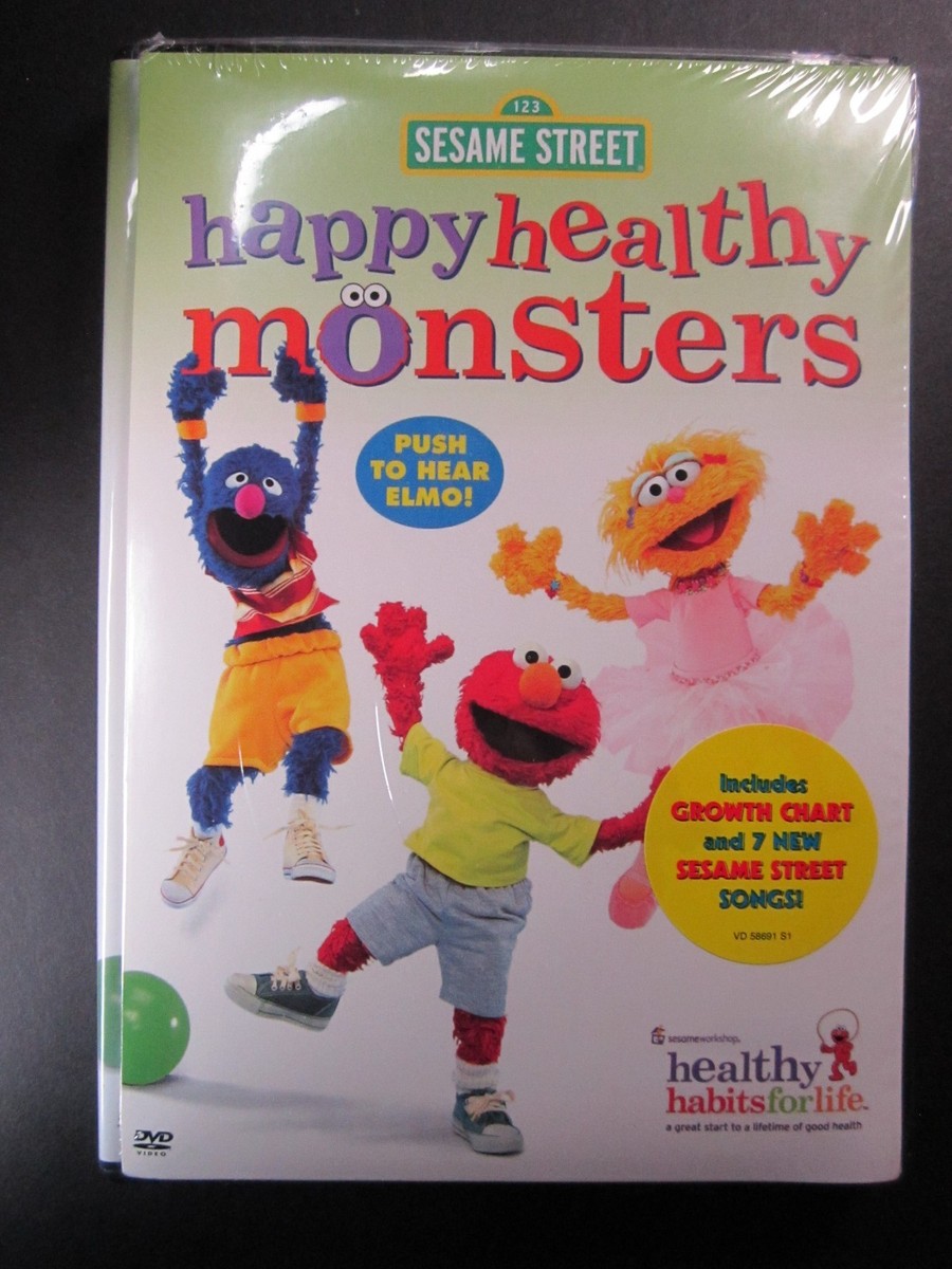 Sesame Street Happy Healthy Monsters DVD Sealed Fitness Exercise Show  Growth NIP