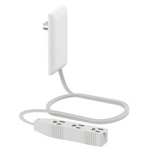 LIDER Flat-Face Outlet Extender with 3 Receptacles, Ultra-Thin Wall Plate Plu...
