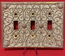 Disney Prop: Port Orleans Royal Rooms Ornate Triple Light Switch Cover
