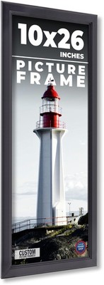 10x26 Frame Black Passaggi Solid Wood Picture Frame Width 1.5 Inches | Interior
