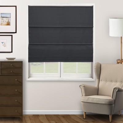 Chicology Cordless Roman Shades 23x72 Ridgewood Grey Light Filtering Window T...