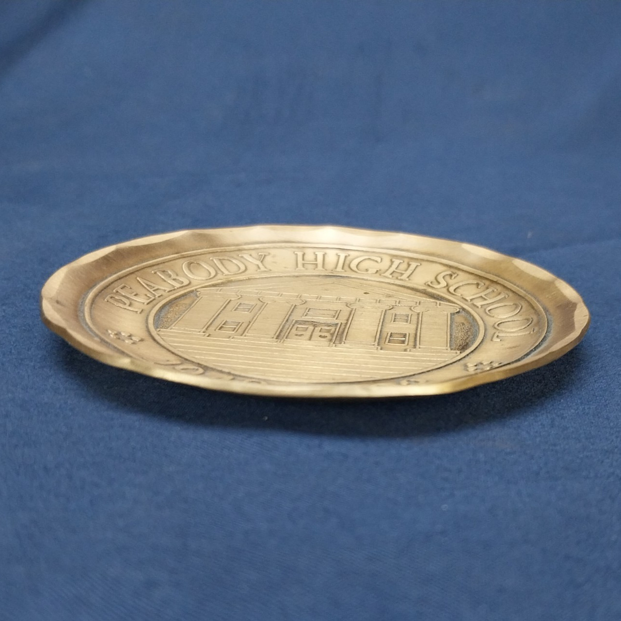 Vtg Peabody High School Wendell August Forged Solid Bronze Plaque Handmade