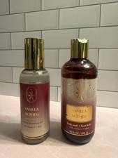 bath and body works aromatherapy vanilla nutmeg body wash and perfume mist