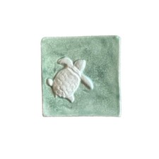 Sea Turtle Art Tile 4x4" ,