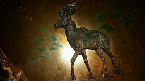 Bronzeskulptur handgefertigt Tier Statue Rahmen afrikanische Wildtiere Elefant Giraffe - Bild 4 von 7