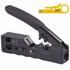 CAT5/5e CAT6/6a CAT7 Modular Crimper Crimps Shielded and Unshielded RJ45 8P8C...