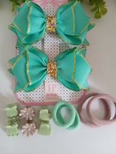 12 PCS Hair Bow mini claws Clip / Girls Baby Toddler Ponytail Accessories Bows