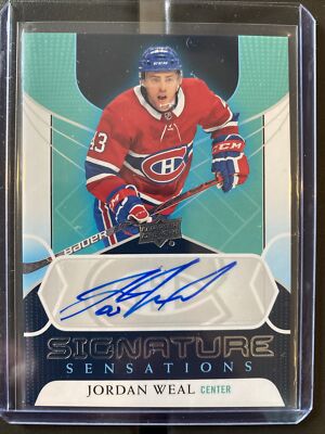 2020-21 UPPER DECK SERIES ONE JORDAN WEAL SIGNATURE SENSATIONS AUTO #SS-JW