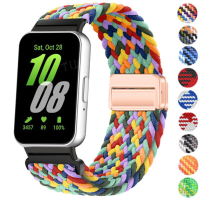 Armband Für Samsung Galaxy Fit 3 SM-R390 Nylon Braided Magnetband Uhrenarmband