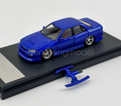 Mortal 1:64 Blue Skyline GTR ER34 25GT URAS Sports Model Diecast