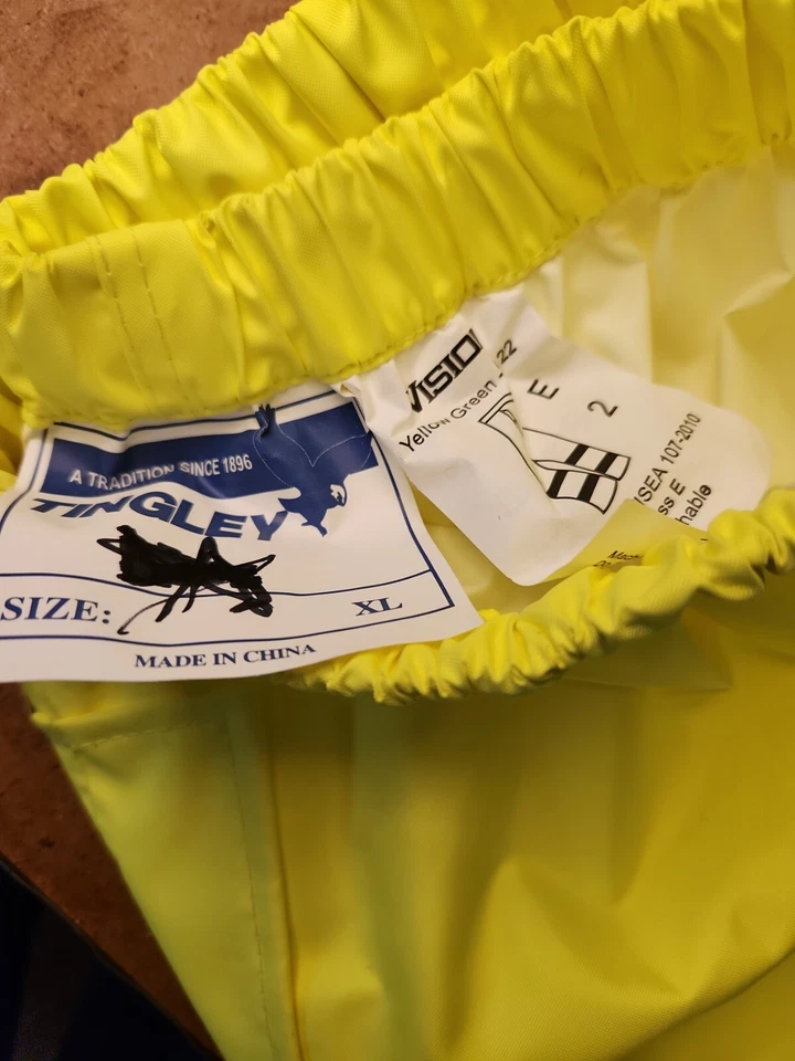 Брюки дождевые Tingley ANSI класс E Vision высокая видимость размер X-Large талия 44–46 дюймов внутренний шов 31 дюйм - Изображение 4 из 4