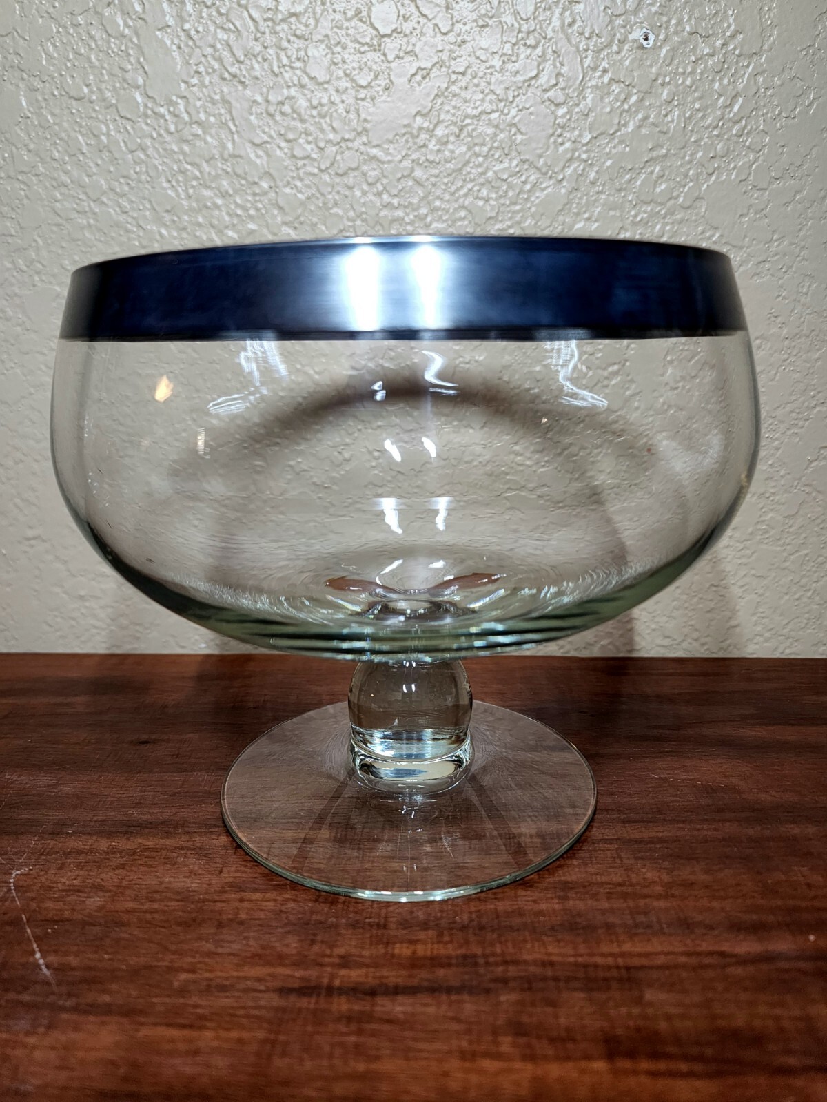 Vintage Silver Pedestal Compote Serving Bowl  