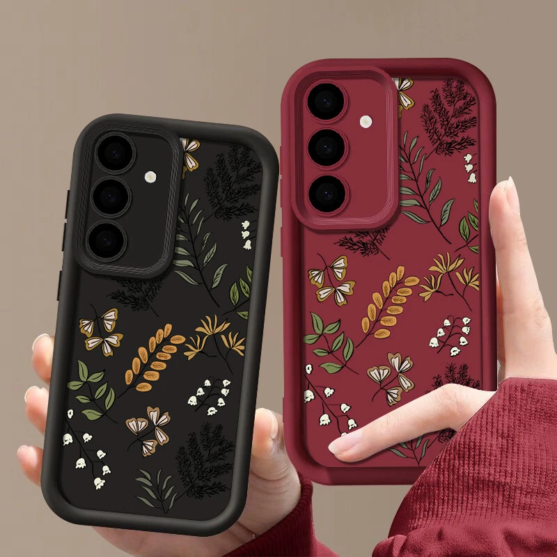 Samsung Galaxy A15 A35 A54 S24 FE Flower Silicone Phone Case  
