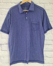Tommy Bahama Polo Golf Shirt Men's Large Heather Blue Island Modern Fit