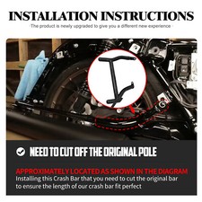 Protector De Motor Picado Para Motocicleta, Barra De Choque Para Carretera, Negro/cromo, Para Harley Touring Road King Street Glide Special FLHX 2014-2023 - AliExprs