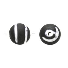 Bead, 60 Matte Black  Gray Rubberized Acrylic 14mm Round Beads 