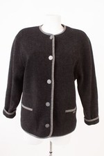 GIESSWEIN Mädchen Trachtenjacke Janker Gr. 176 Reine Wolle Anthrazitgrau