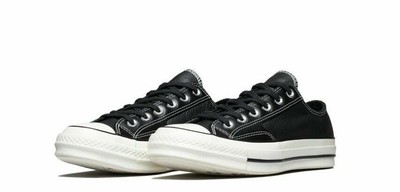SZ 10.5 CONVERSE CHUCK TAYLOR ALL STAR 1970'S LEATHER 163330C BLACK FIRST STRING | eBay