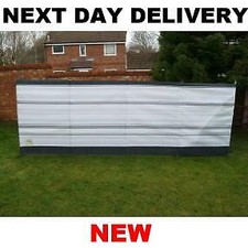 New Grey Stripe caravan tent Beach Wind Break Windbreak 7 pole Blue diamond