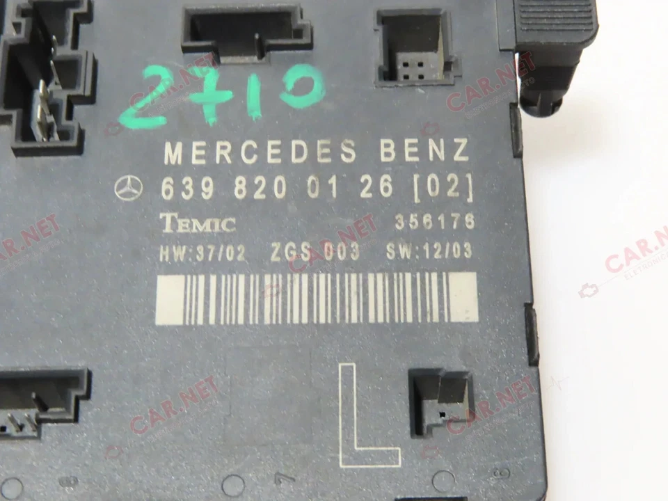 6398200126 MERCEDES-BENZ VIANO CENTRALINA PORTIERA CONDUCENTE COMFORT ZGS003 - Immagine 2 di 4