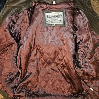 Sawyer Of Napa Leather Brown Bomber Jacket Men's Size Medium Sawyer Of Napa Leather Brown Bomber Jacket Men's Size Medium
