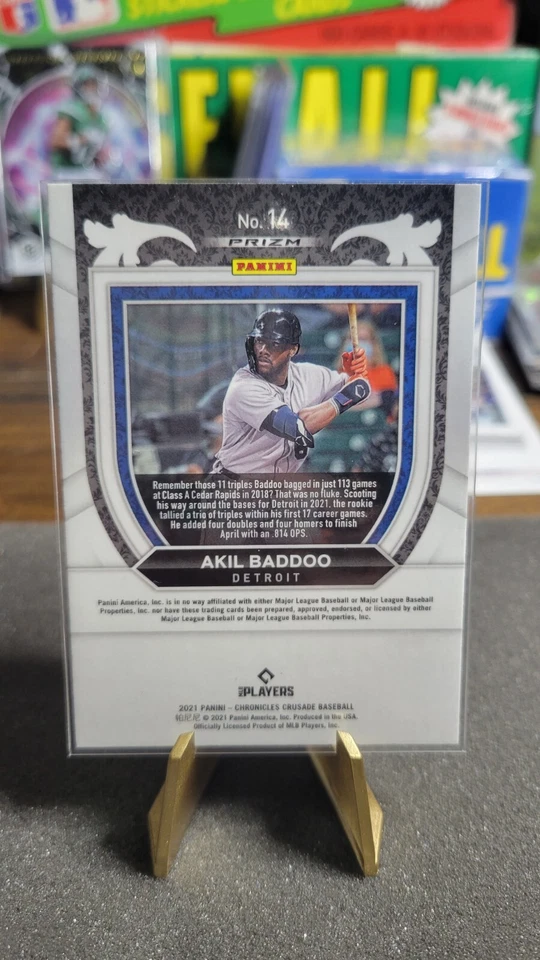 2021 Panini Chronicles Crusade Akil Baddoo Rookie Building Blocks #14 Detroit - Image 2 of 2