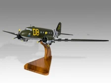 Douglas DC-3 C-47 RAF D Day Markings Desk Wood Airplane New Model Large 1/72