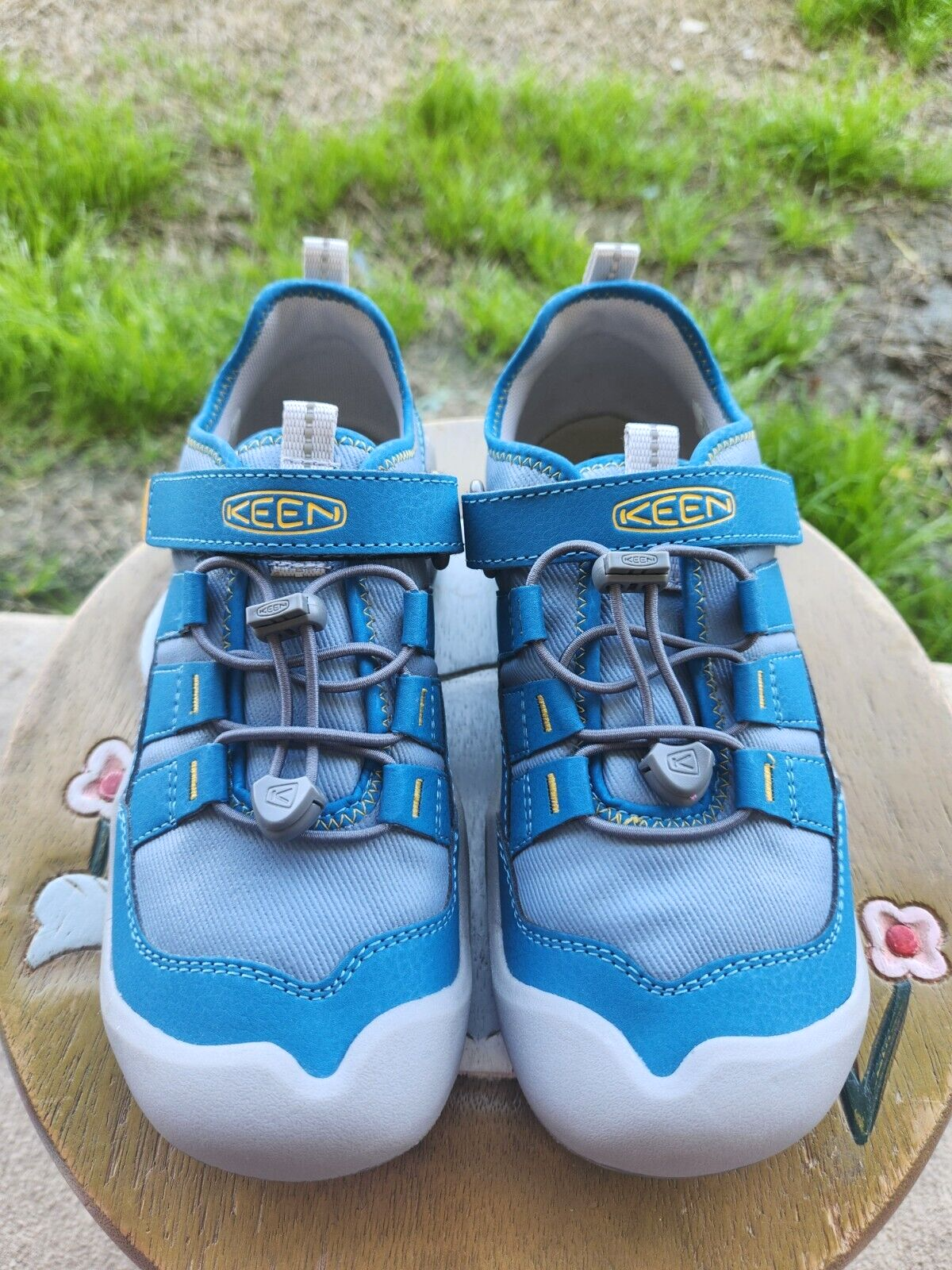 Sneaker Keen Knotch Hollow "Blu Grigio Giallo" NUOVISSIMA GS 5Y