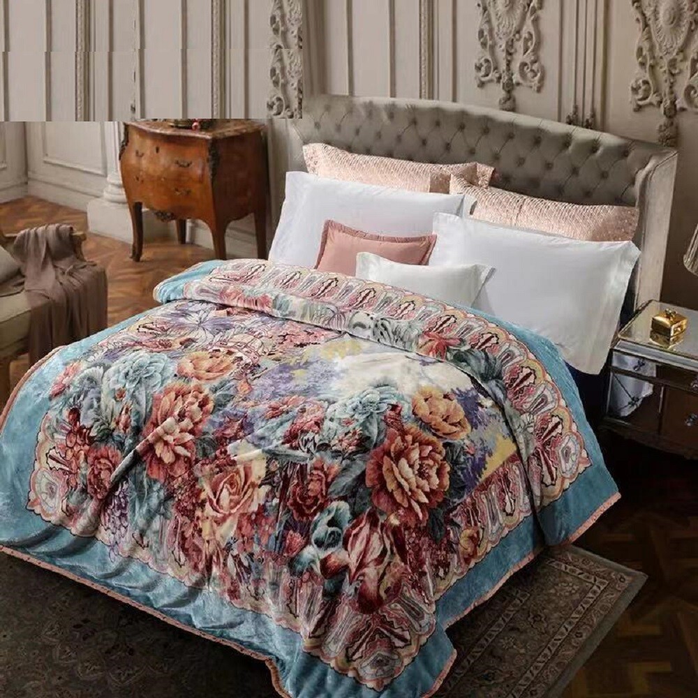 Korean Mink Fleece Organic King Blanket, 2 Ply Reversible Silky Soft Plush  Warm | eBay