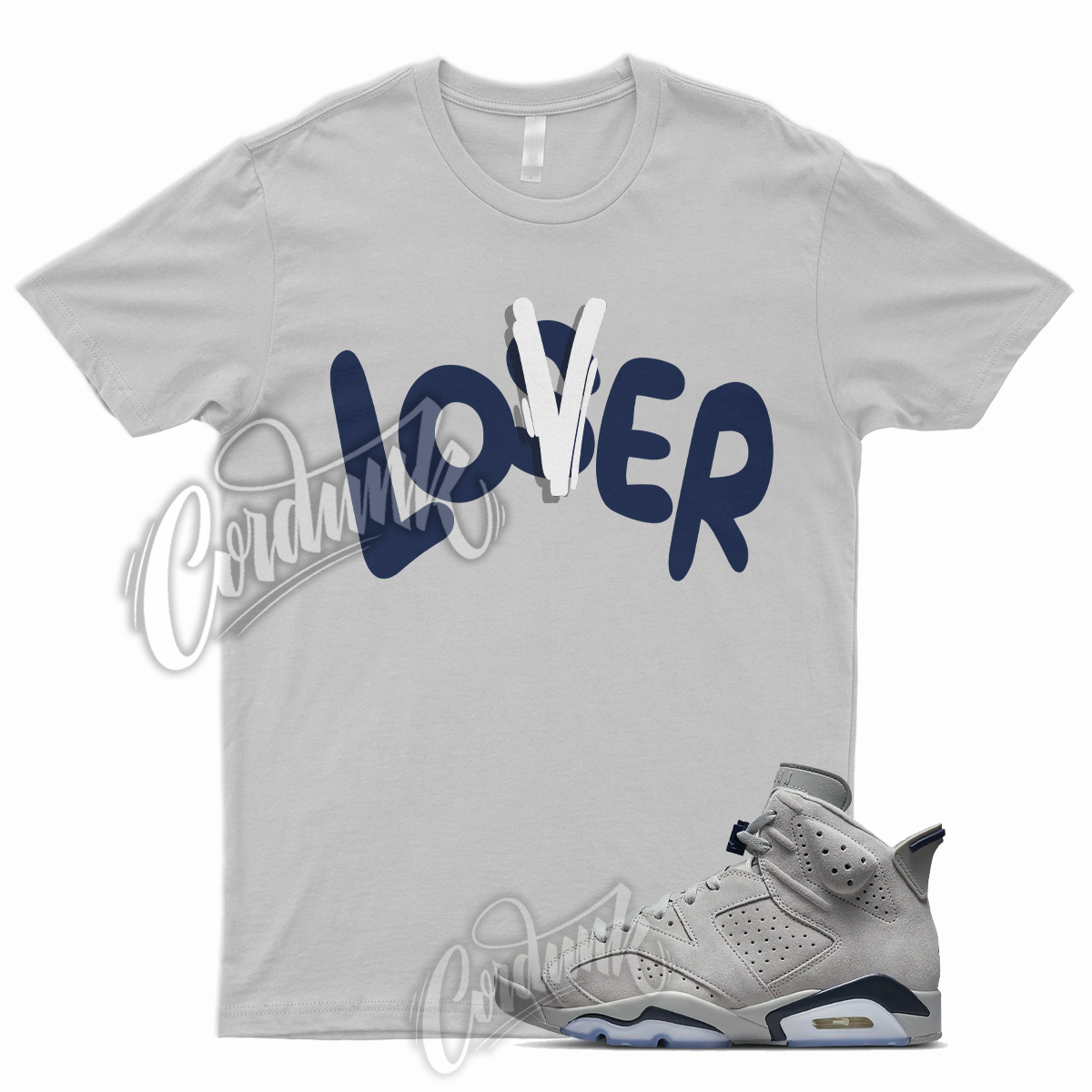 LO T Shirt for J1 Georgetown Midnight Navy Magnet Low Mid High Grey
