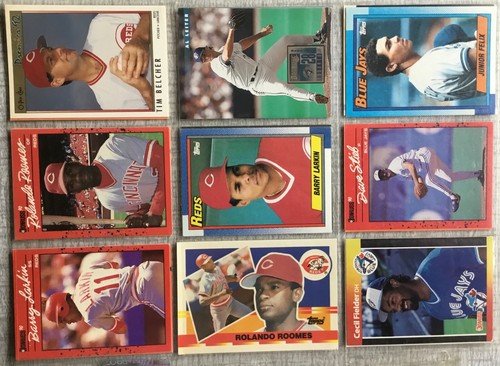 Set of 18, 1989-1995 Various MLB Baseball Cards, See Pictures