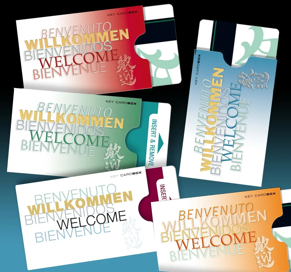 50 Hüllen für Zimmerkarten KEYCARDHÜLLEN keycard holder cardbox Schlüsselkarte