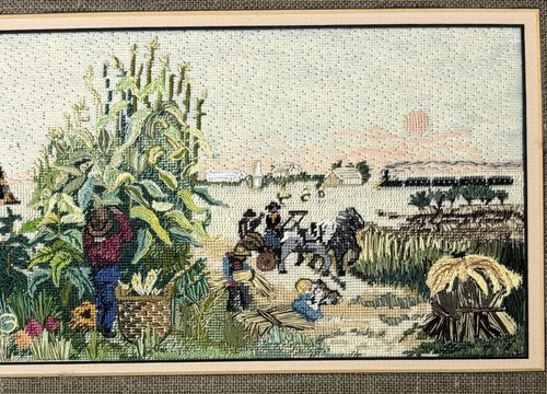 Illinois Central Railroad Company Nadelspitze Kunst Bild Farmland Vintage 1991 - Bild 4 von 13