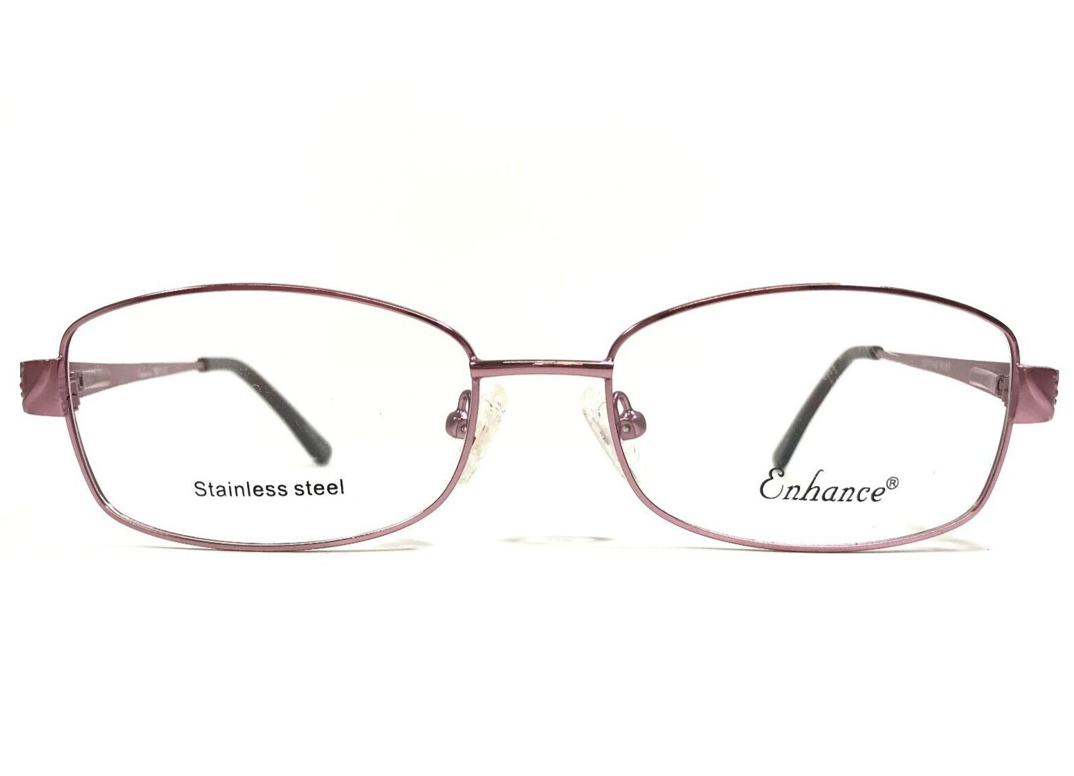 Enhance Eyeglasses Frames 3870 Rose Gold Rectangular Wire Rim 53-17-140