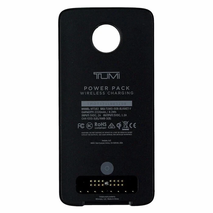Novo Pacote de Energia de Carregamento Sem Fio TUMI Preto Moto Mod 2220mAh MT382 - Imagem 2 de 2