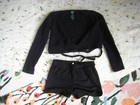2 GIRLS BLOCH BLACK DANCE WRAP AND JAZZ SHORTS 6-7 M — photo 1