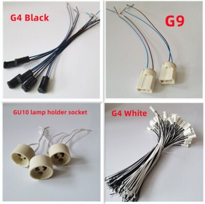 G4 G9 GU10 MR16 Base Holder Ceramic Wire Adapter Halogen Socket Connector