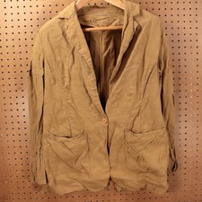 Transit Par-such Linen Blazer Light Jacket Sz 4 Tag Made In Italy Lagenlook Boho